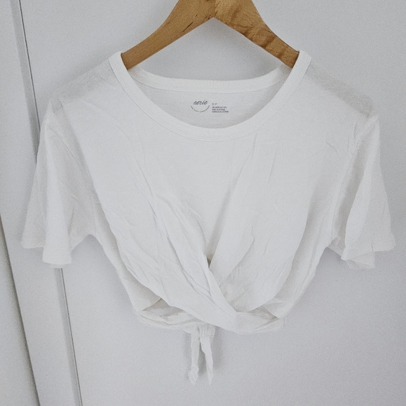 Aerie Cropped Wrapback T-shirt - Picture 3 of 5